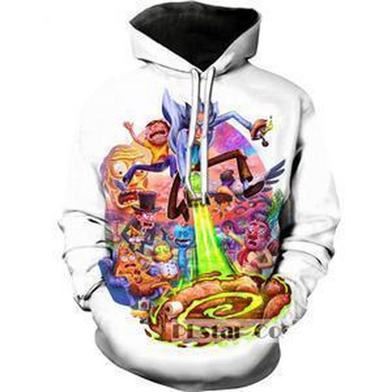 trippy rick and morty hoodie