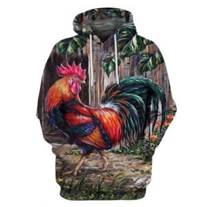 Rooster 3D Printed Hoodie/Zipper Hoodie