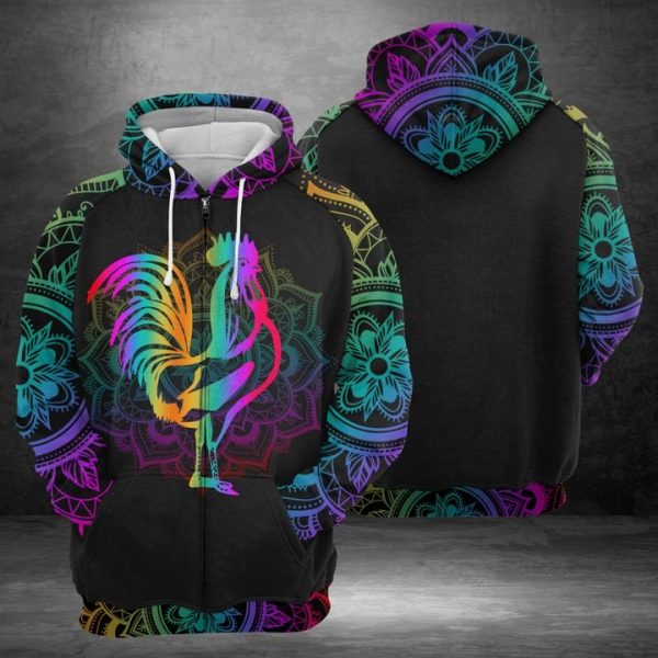 Rooster 3D Printed Hoodie/Zipper Hoodie