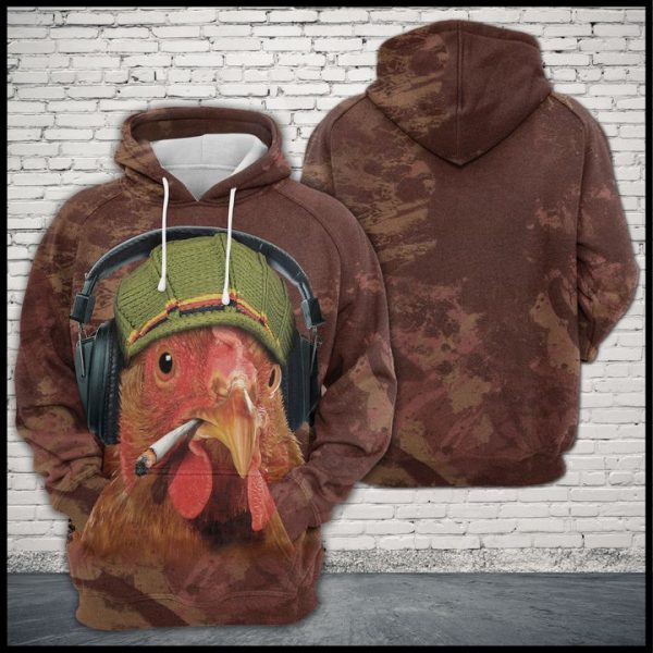 Rooster Cool 3D Printed Hoodie/Zipper Hoodie