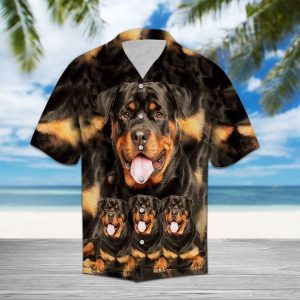 Rottweiler Great Hawaiian Shirt Summer Button Up