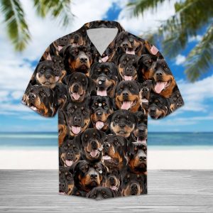 Rottweiler Hawaiian Shirt Summer Button Up