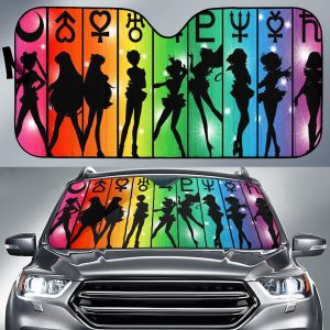 Sailor Moon Teams Manga Car Auto Sun Shade