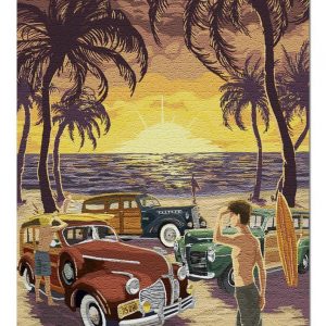 Santa Monica Woodies And Sunset Jigsaw Puzzle Set