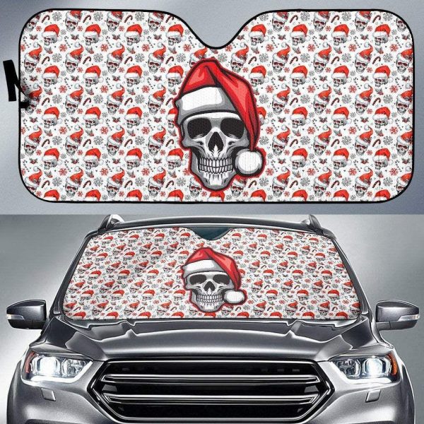 Santa Skull Car Auto Sun Shade