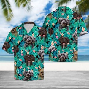 Schnoodle Tropical Hawaiian Shirt Summer Button Up