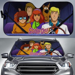 Scooby Doo With Team In Car Auto Sun Shade