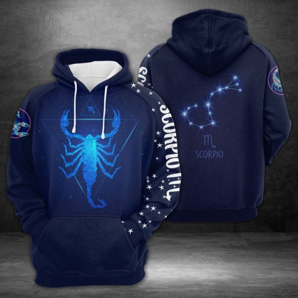 Scorpio Horoscope 3D Printed Hoodie/Zipper Hoodie