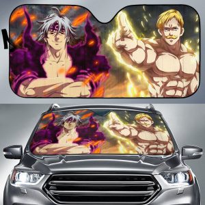 Seven Deadly Sins Escanor X Zeldris Car Auto Sun Shade