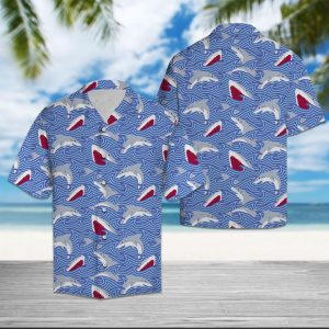 Shark Group Hawaiian Shirt Summer Button Up