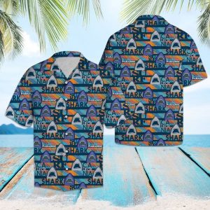 Shark Paradise Hawaiian Shirt Summer Button Up