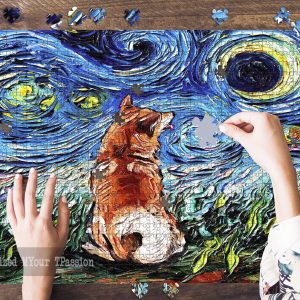 Shiba Inu Dog Art Jigsaw Puzzle Set