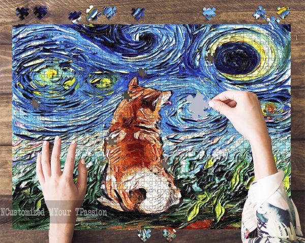 Shiba Inu Dog Art Jigsaw Puzzle Set