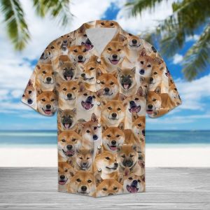 Shiba Inu Hawaiian Shirt Summer Button Up