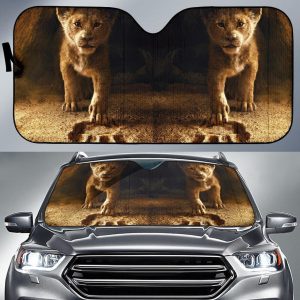 Simba Foot Print Mufasa Lion King Car Auto Sun Shade