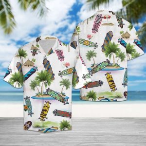 Skateboard Lover Hawaiian Shirt Summer Button Up