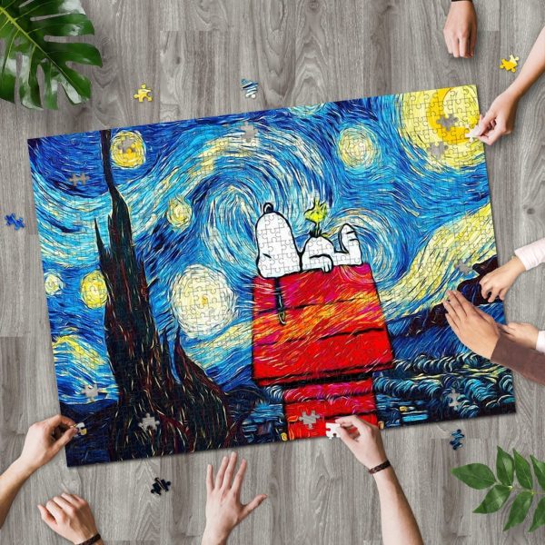 Sleeping Snoopy Painting Jigsaw Puzzle Set