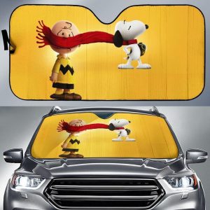 Snoopy And Peanut Car Auto Sun Shade