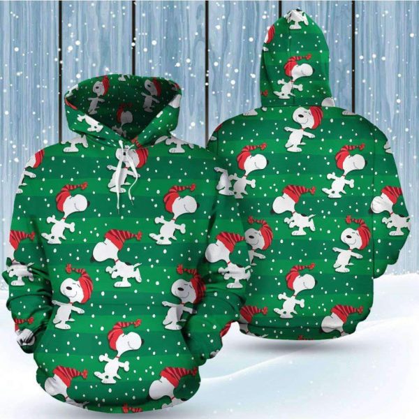 Snoopy Christmas Pattern 3D Printed Hoodie/Zipper Hoodie