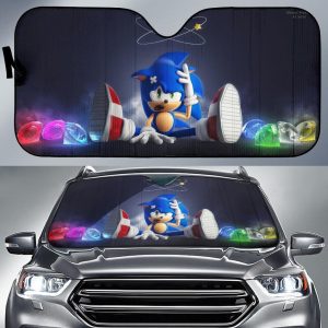 Sonic The Hedgehog Cartoon Car Auto Sun Shade