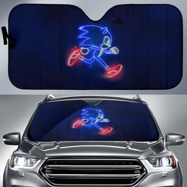 Sonic The Hedgehog Neons Cartoon Car Auto Sun Shade