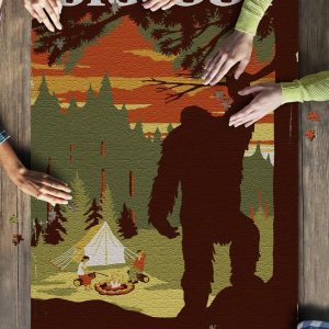 Southern Oregon Home Of Bigfoot Jigsaw Puzzle Set