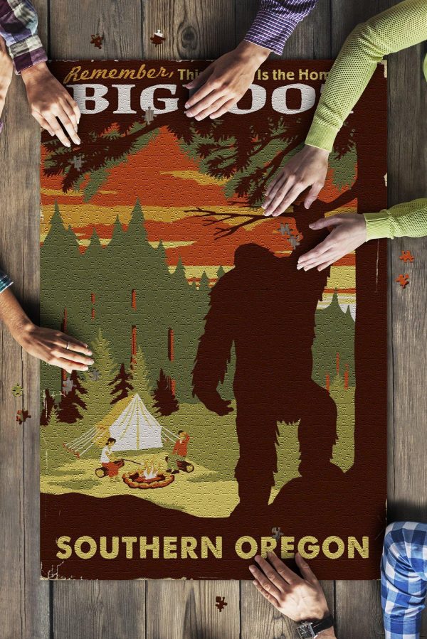 Southern Oregon Home Of Bigfoot Jigsaw Puzzle Set