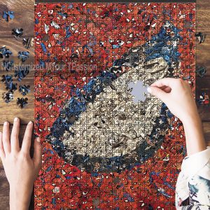 Spider Man Eye Spider Man Eye Spider Man Eye Montage Lover Jigsaw Puzzle Set