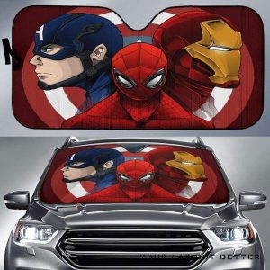 Spider man Iron Man Captain America Car Auto Sun Shade