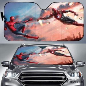 Spider man X Iron Man Car Auto Sun Shade