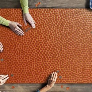 Sport, Basketball, Basketball Ball Texture Jigsaw Puzzle Set