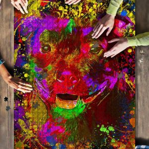 Staffordshire Bull Terrier Dog Colorful S Jigsaw Puzzle Set