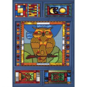 Stained Glass Owl Jigsaw Puzzle Set