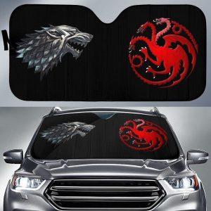 Stark And Targaryen Sigils Car Auto Sun Shade