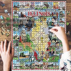 State Of The Month Illinois Jigsaw Puzzle Set