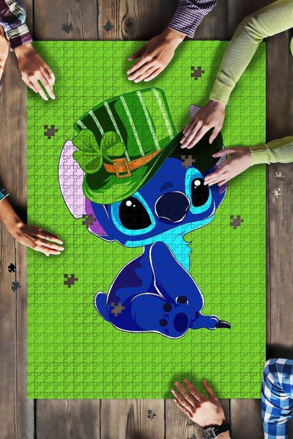 Stitch Patrick Day Cute Jigsaw Puzzle Set