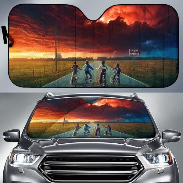 Stranger Things Street And Sky Car Auto Sun Shade