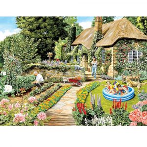 Summer Cottage Garden Jigsaw Puzzle Set