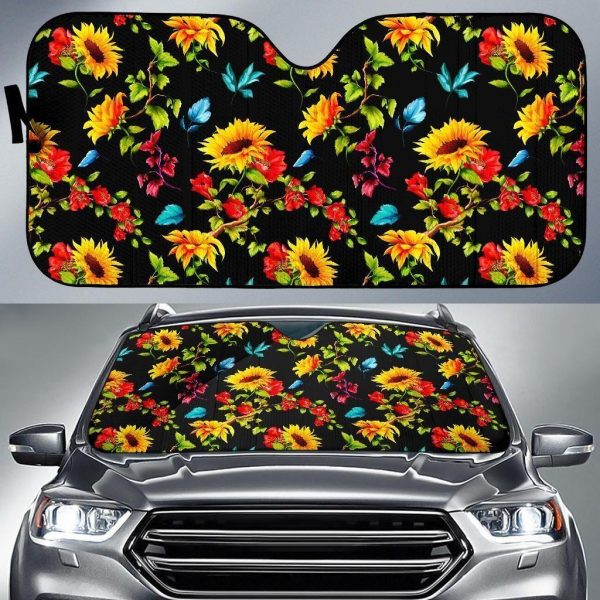 Sunflower Floral Car Auto Sun Shade