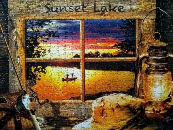 Sunset Lake Jigsaw Puzzle Set