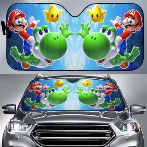 Super Mario Bros Galaxy Car Auto Sun Shade