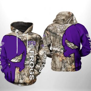 Tcu Horned Frogs NCAA Camo Veteran Hunting 3D Printed Hoodie/Zipper Hoodie