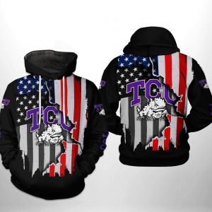 Tcu Horned Frogs NCAA US Flag 3D Printed Hoodie/Zipper Hoodie