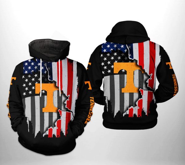 Tennessee Volunteers NCAA US Flag 3D Printed Hoodie/Zipper Hoodie