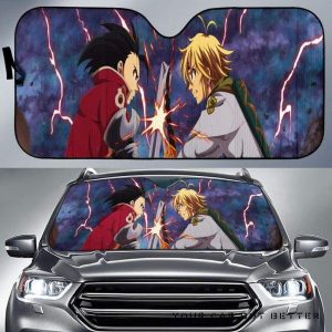 The Seven Deadly Sins Meliodas Vs Zeldris Car Auto Sun Shade