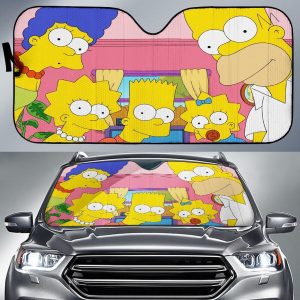 The Simpsons Funny Car Auto Sun Shade