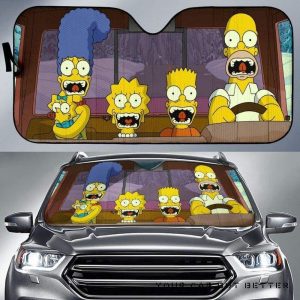 The Simpsons Funny Driving Car Auto Sun Shade