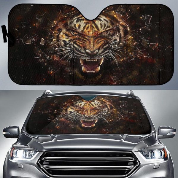 Tiger Angrys Car Auto Sun Shade