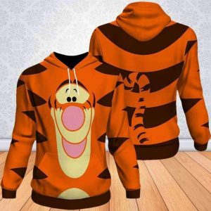 Tigger Face Pooh Friends 3D Printed Hoodie/Zipper Hoodie