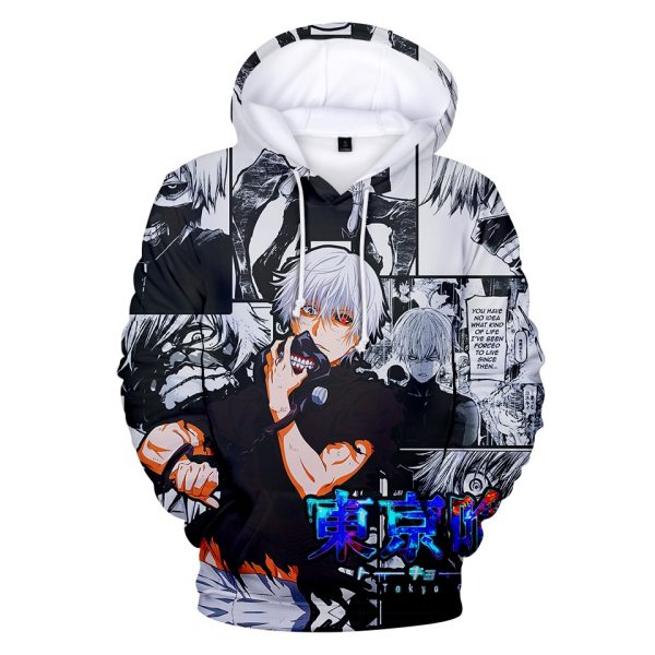 Tokyo Ghoul 3D Printed Hoodie/Zipper Hoodie